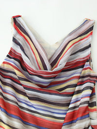 Retro Striped Spaghetti Strap Midi Dress