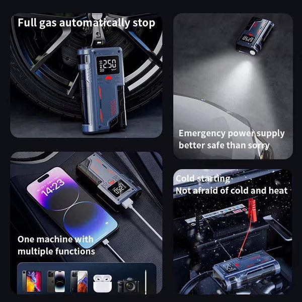 Car Jump Starter with Digital Display & LED Torch