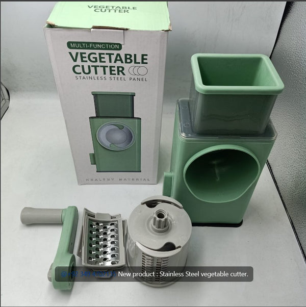 Rotary Vegetable Cutter & Cheese Grater – 3 Blades