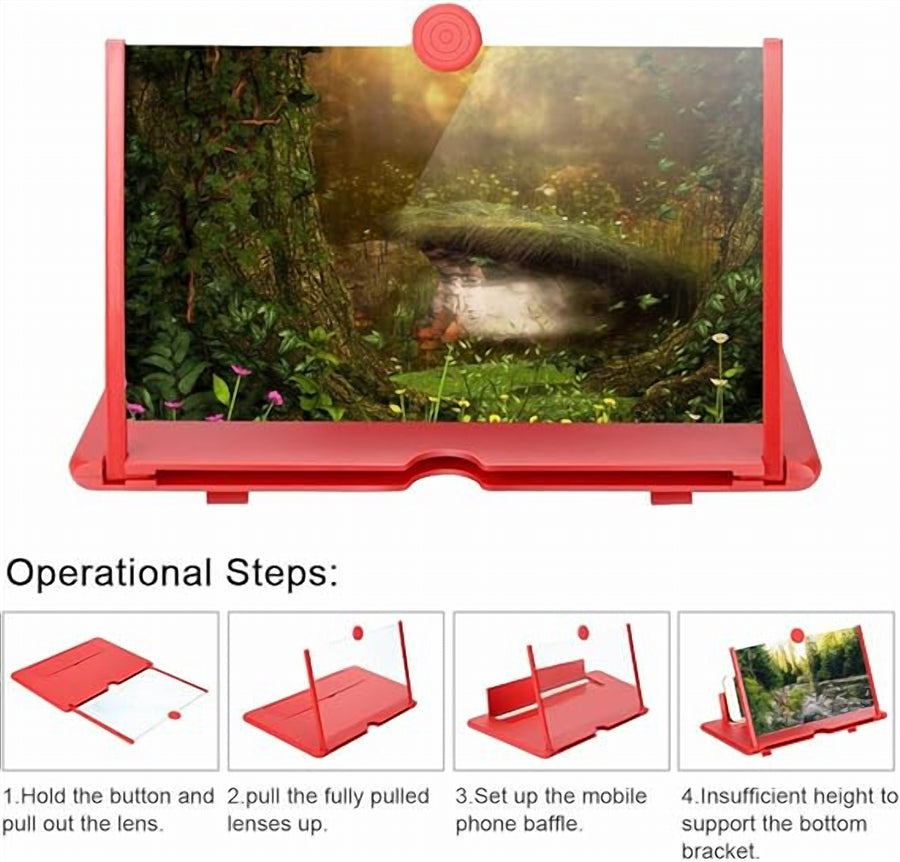 3D Phone Screen Magnifier with Stand