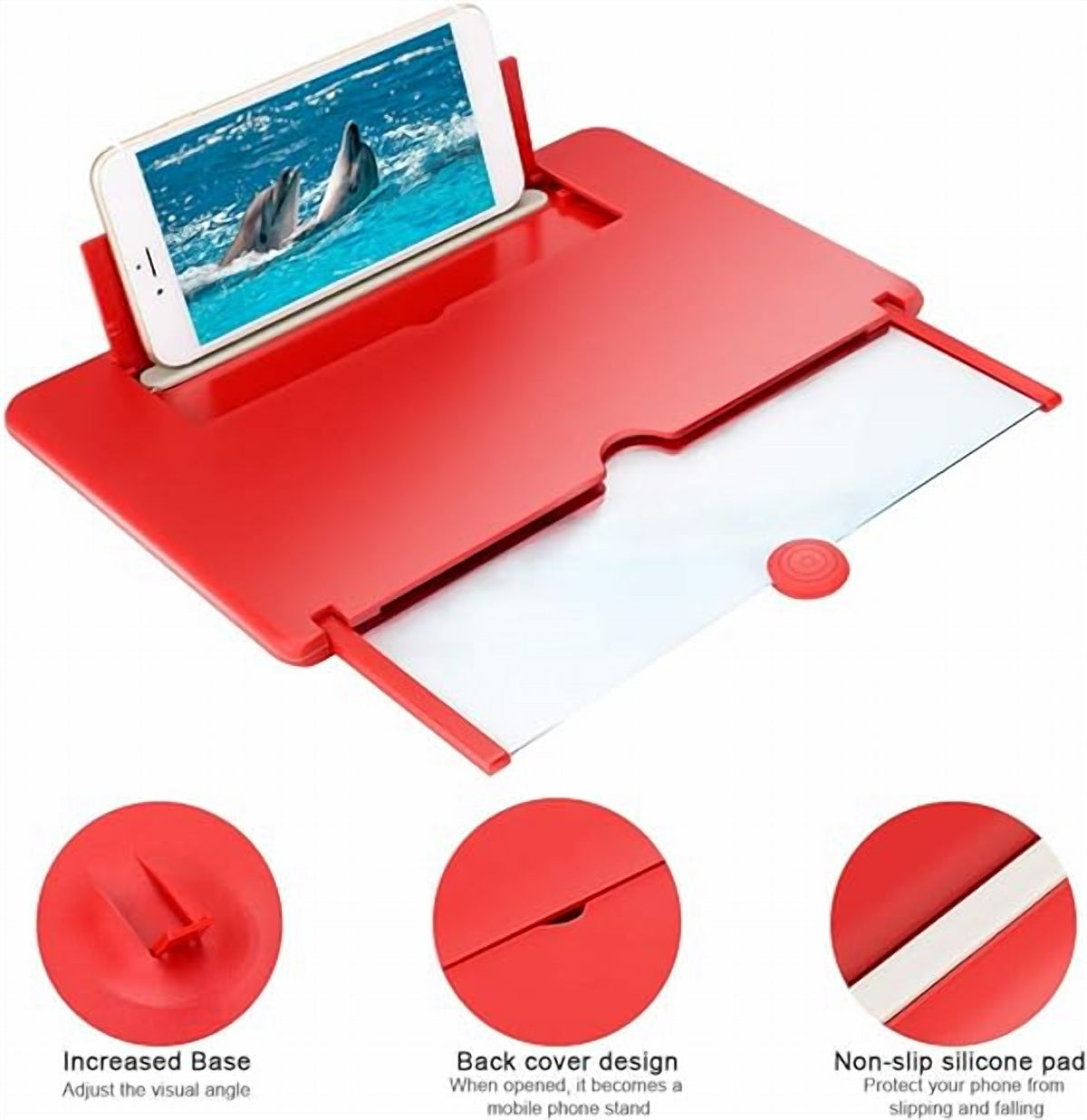 3D Phone Screen Magnifier with Stand