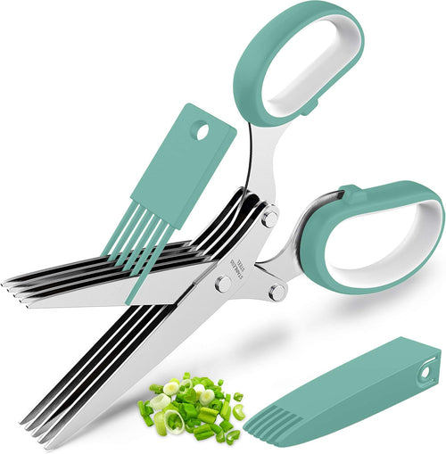 5-Blade Herb Scissors with Cleaning Comb
