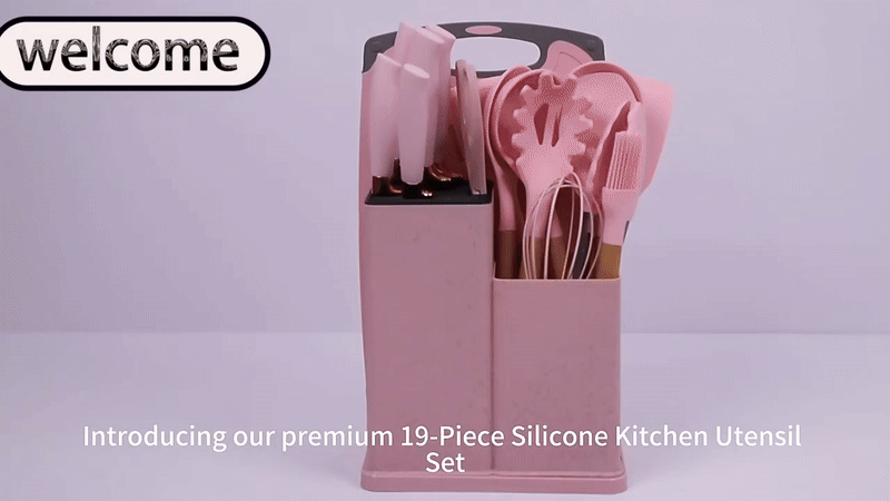 19-Piece Kitchen Utensil & Knife Set with Stand