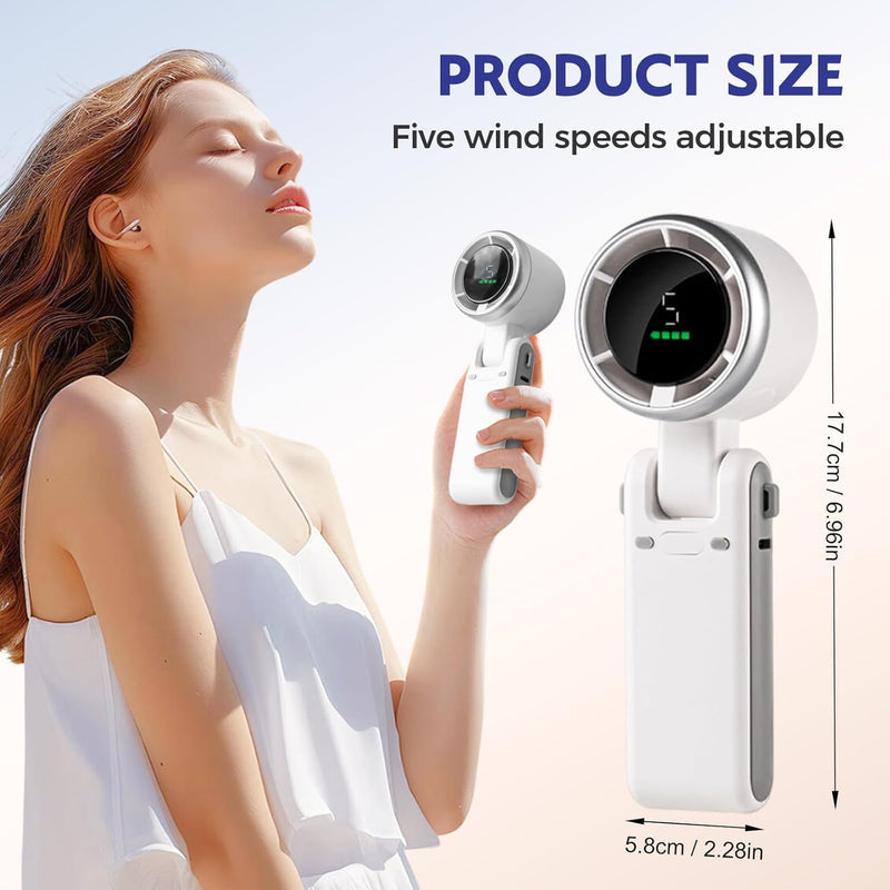 Foldable Handheld Turbo Fan – Rechargeable