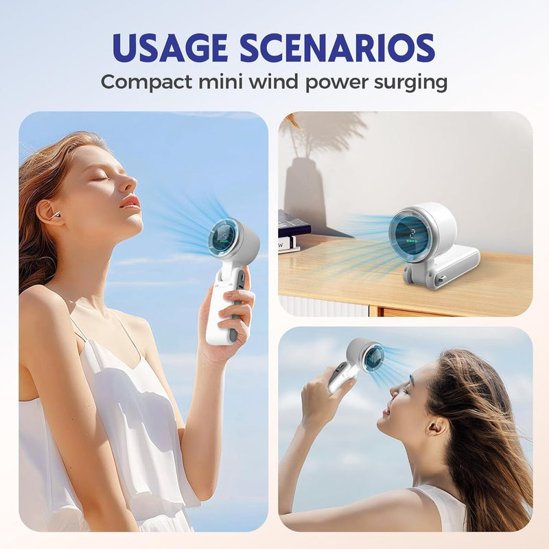 Foldable Handheld Turbo Fan – Rechargeable