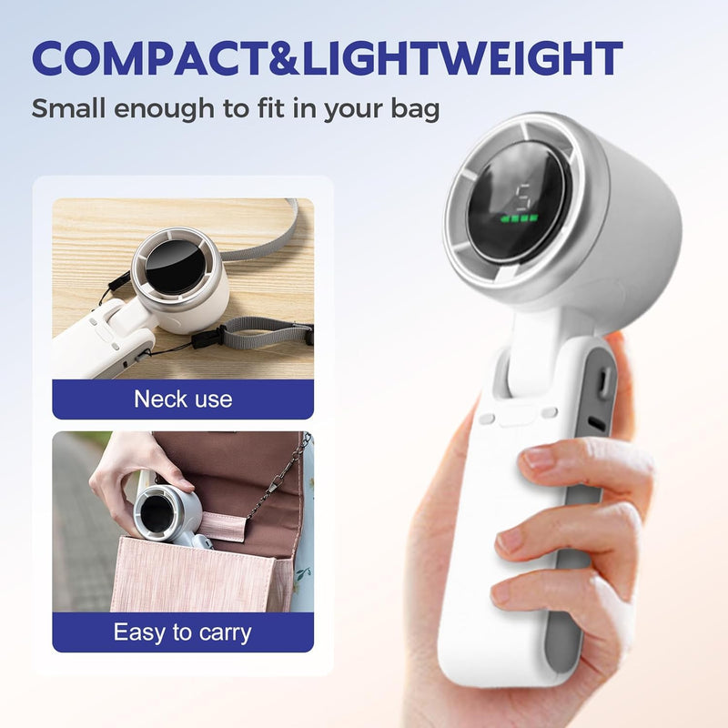 Foldable Handheld Turbo Fan – Rechargeable