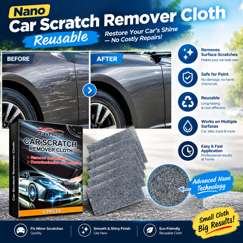 Nano Car Scratch Remover Cloth – Reusable