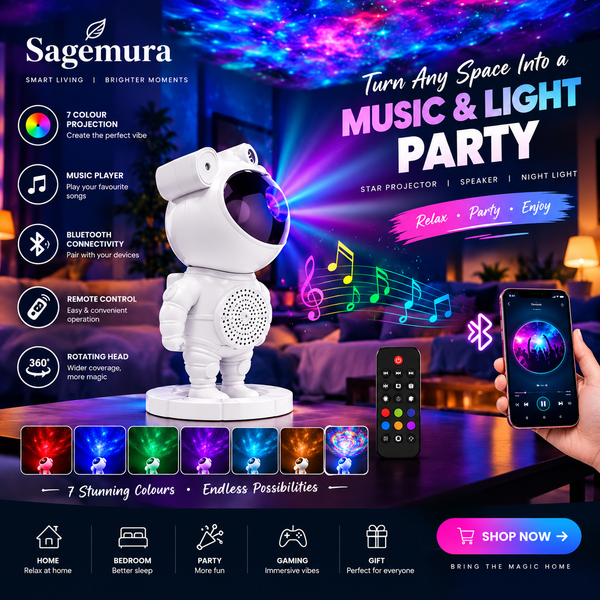 Astronaut Galaxy Projector with Remote – Nebula & Stars