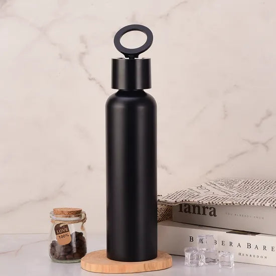 Insulated Water Bottle with Phone Holder Lid