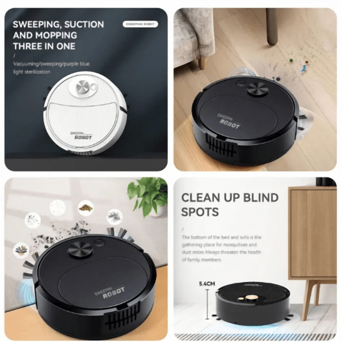 Automatic Robot Vacuum Sweeper – One-Touch Cleaning