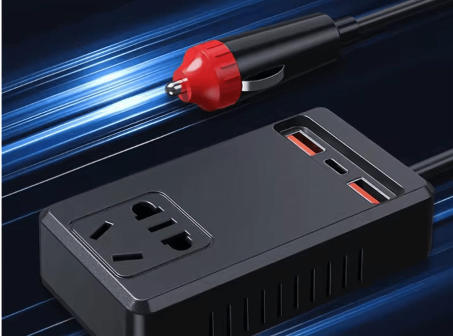 Smart Car Power Inverter with USB & Type-C Fast Charging