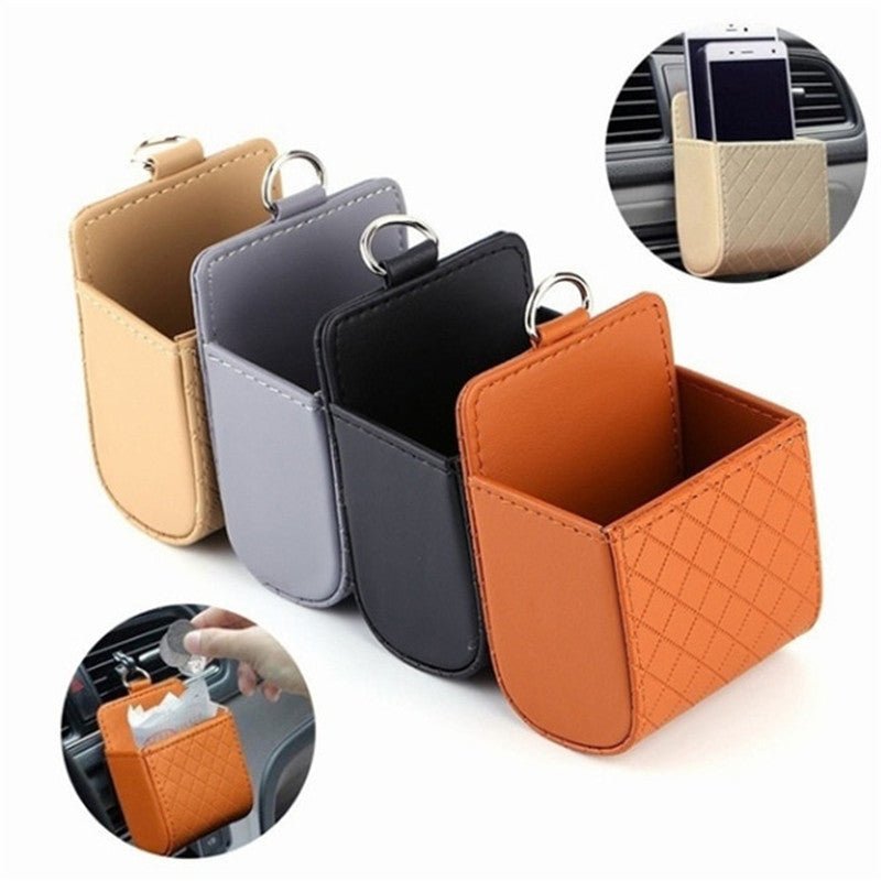 Car Air Vent Storage Box – Quilted Leather Look