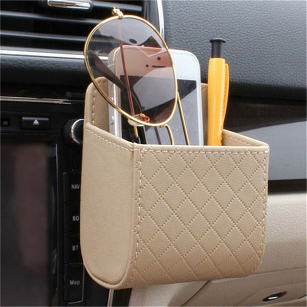 Car Air Vent Storage Box – Quilted Leather Look