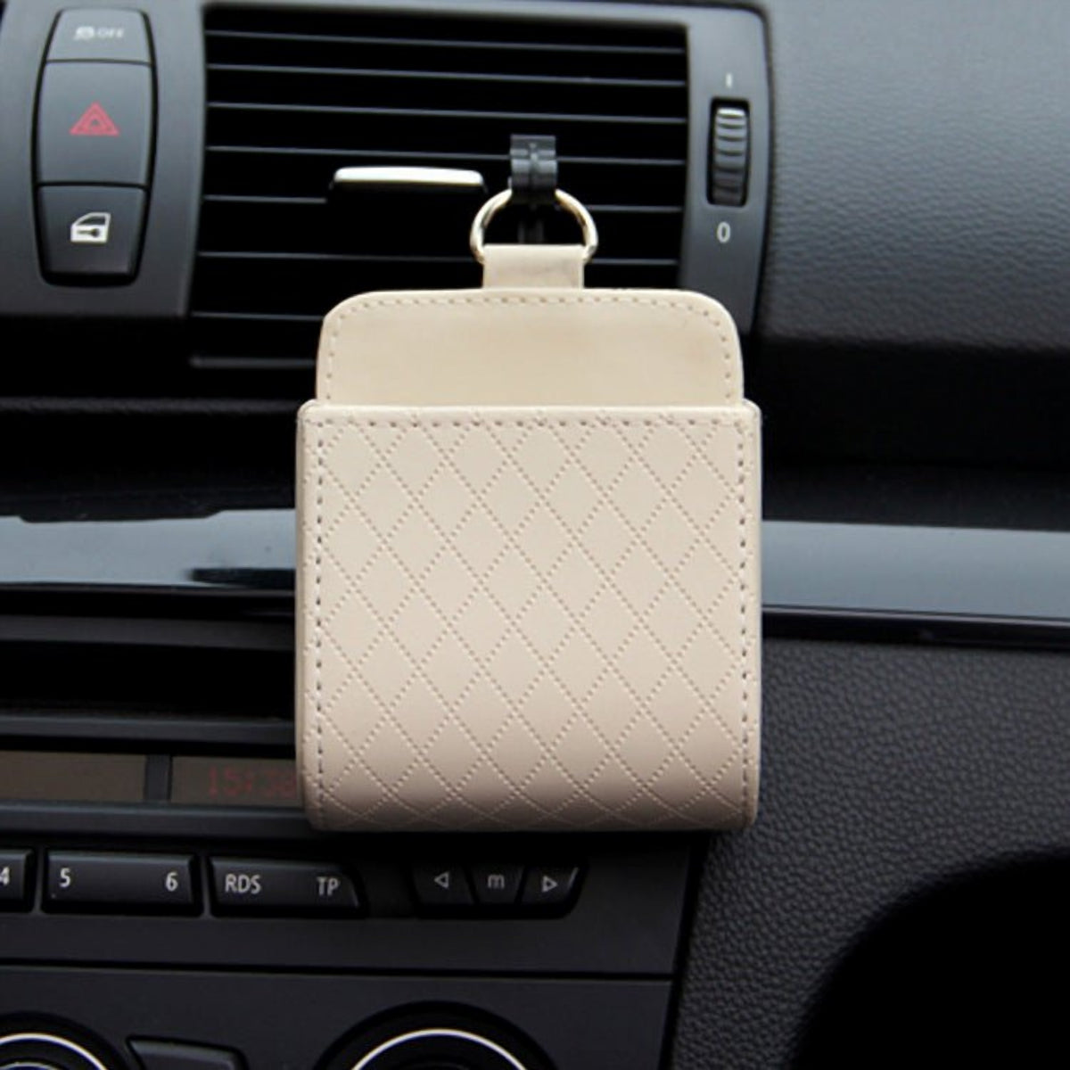 Car Air Vent Storage Box – Quilted Leather Look