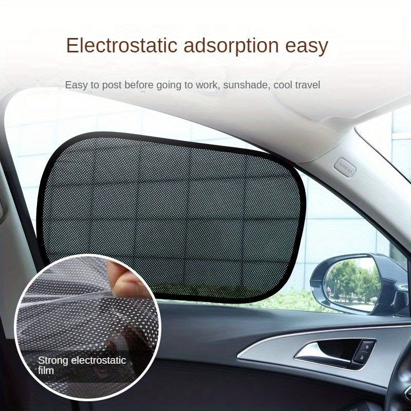 Retractable Windshield Sunshade – Electrostatic, No Suction Cups