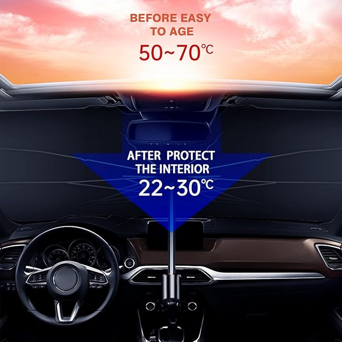 Car Windshield Sun Umbrella – Foldable Sunshade