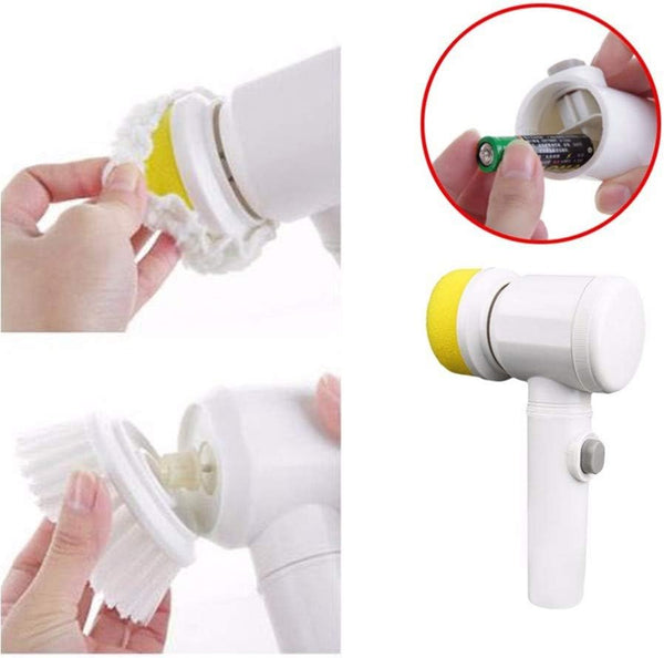 5-in-1 Electric Cleaning Brush – Cordless Scrubber
