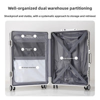Luxury Front-Opening Hardside Luggage – Aluminum Frame, TSA Lock & Spinner Wheels