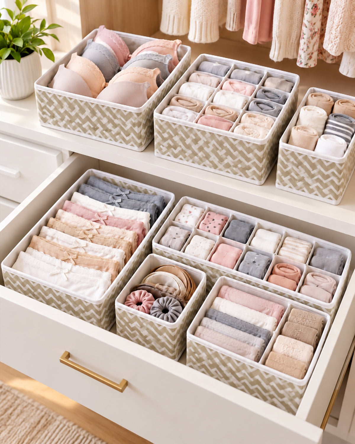 Fabric Drawer Organizers – Set of 6