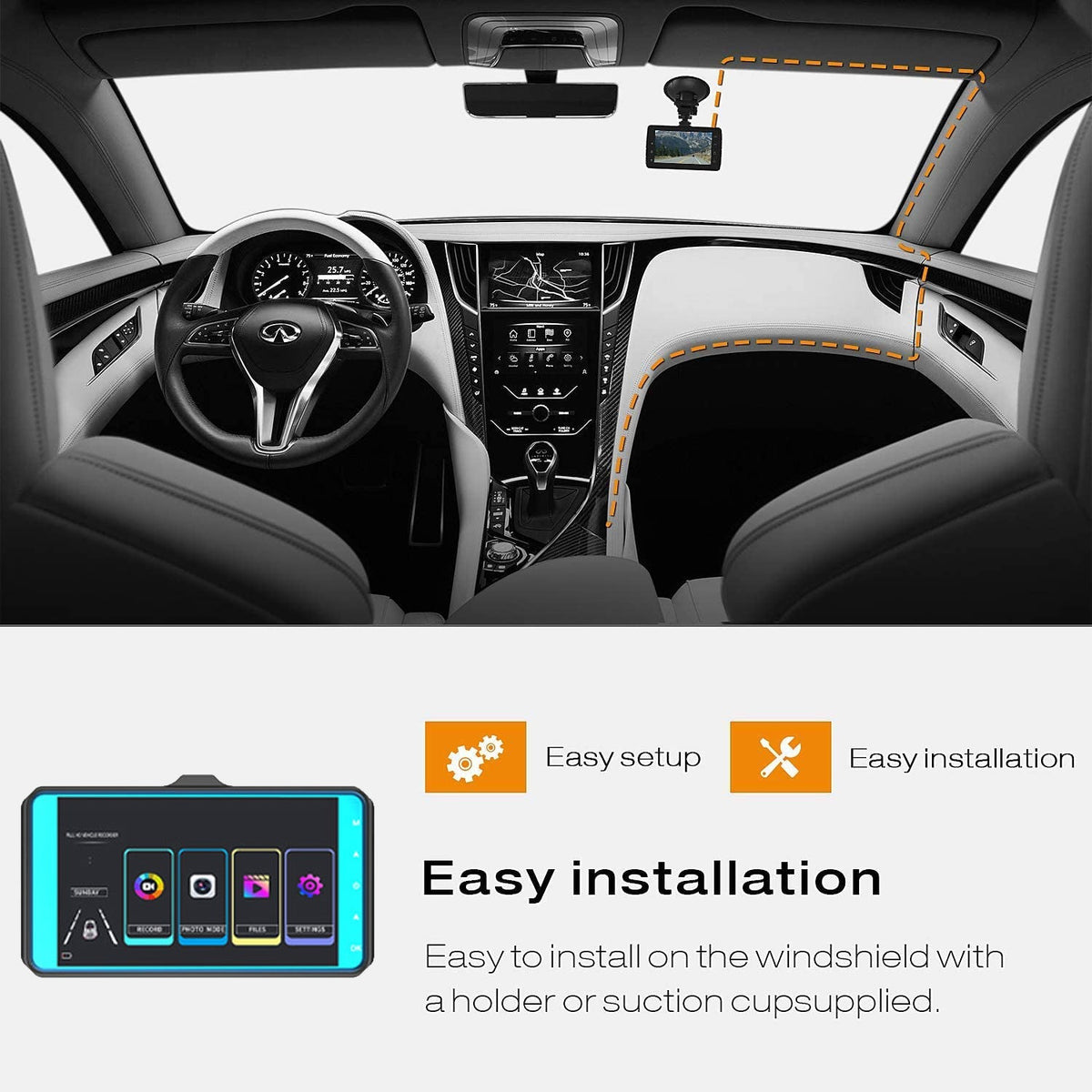 Dual Dash Cam – Front & Rear HD Recording