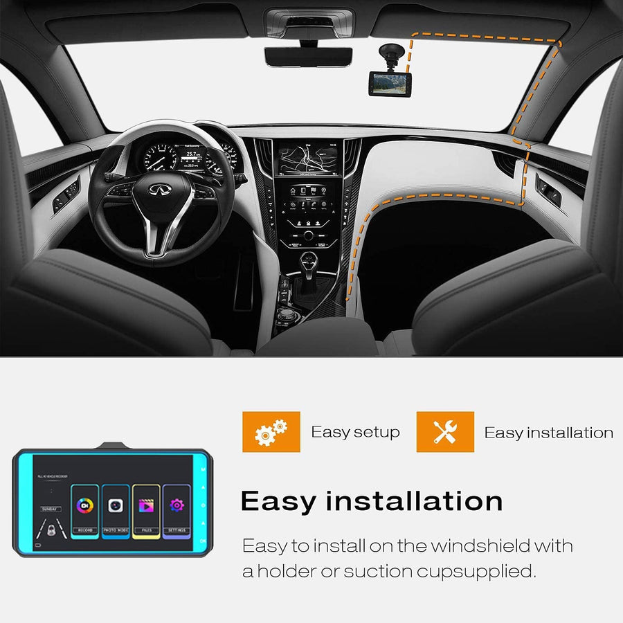 Dual Dash Cam – Front & Rear HD Recording