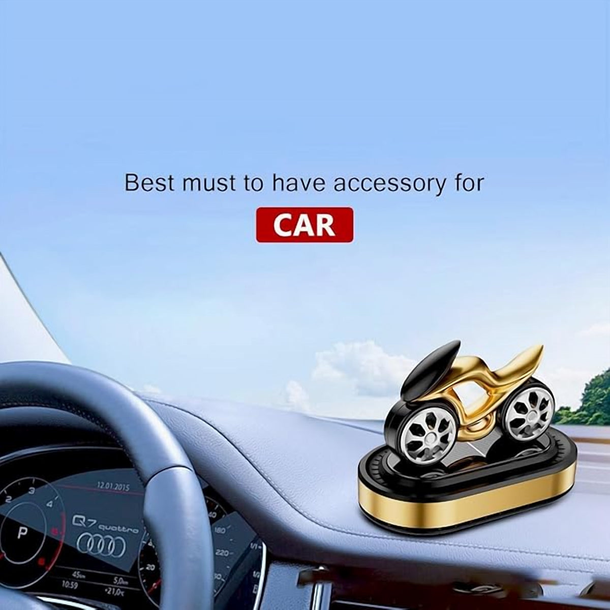 Solar Locomotive Car Air Freshener – Dashboard Ornament