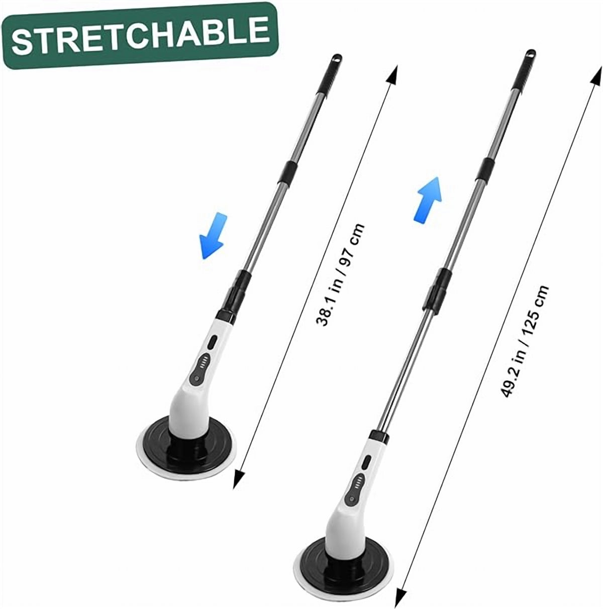 Extendable Electric Spin Scrubber – Up to 125 cm