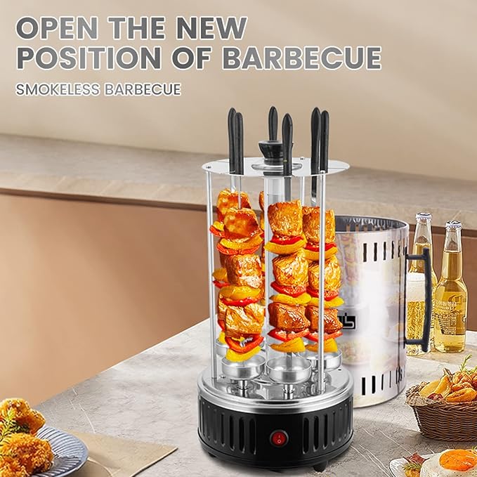 Smokeless Electric Grill – Non-Stick, Adjustable Heat