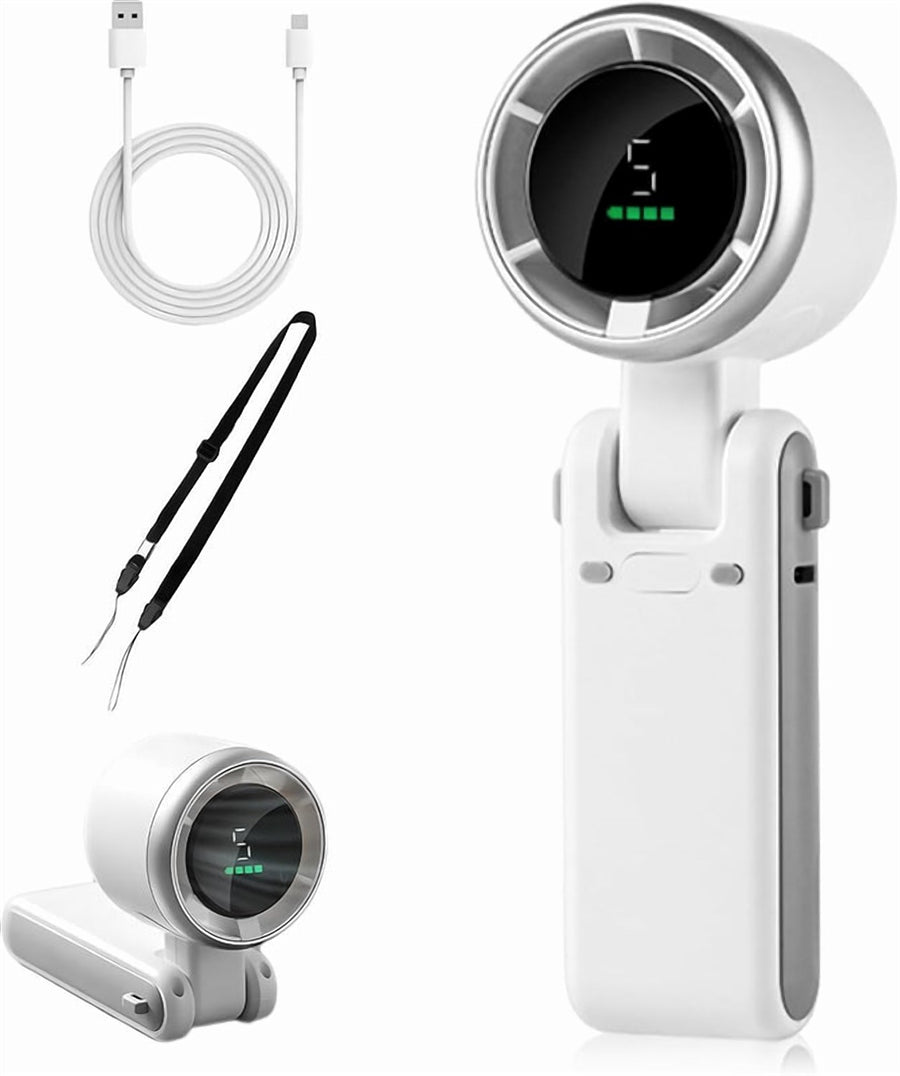 Foldable Handheld Turbo Fan – Rechargeable