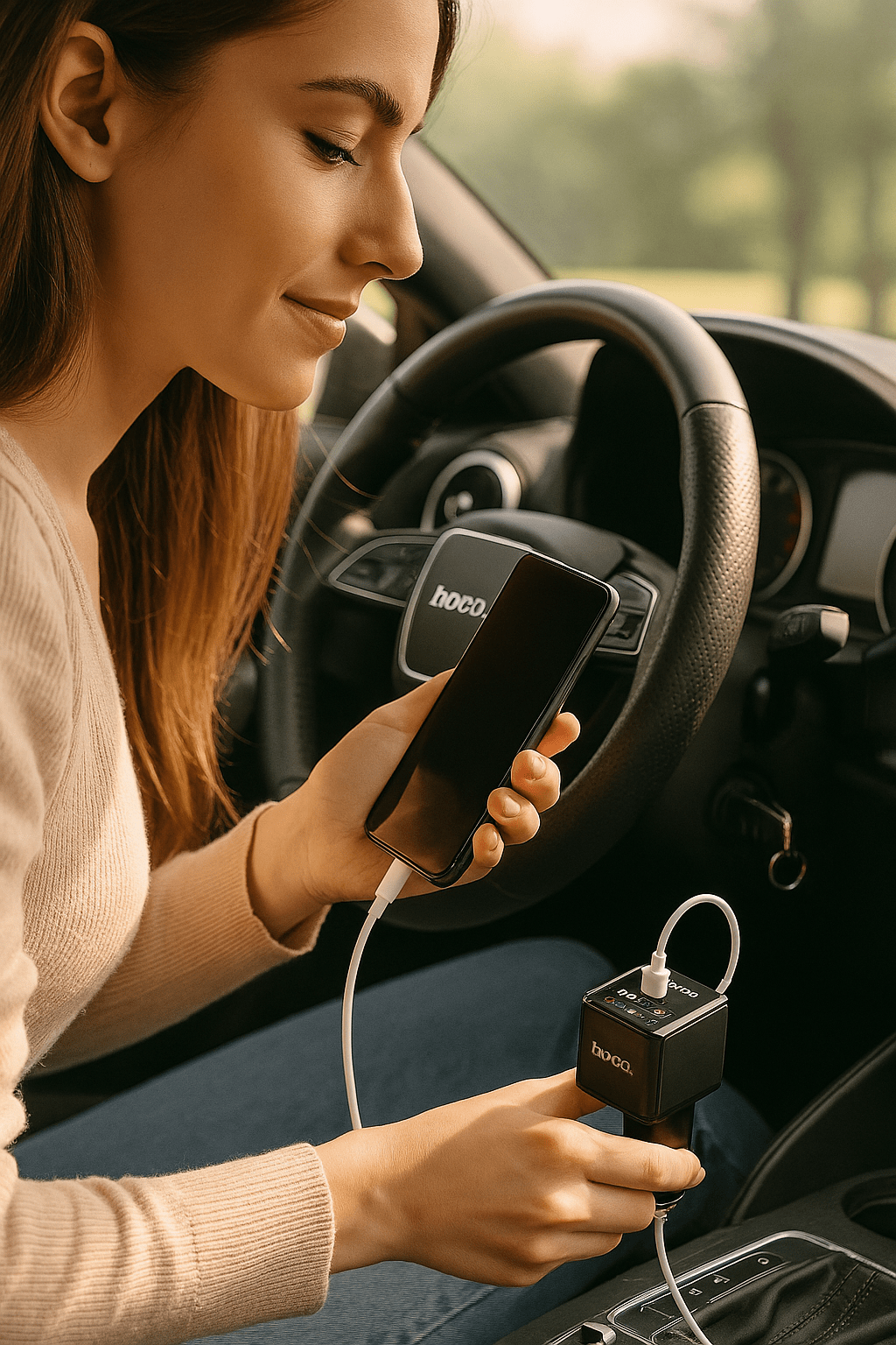 Hoco 4-in-1 Car Charger