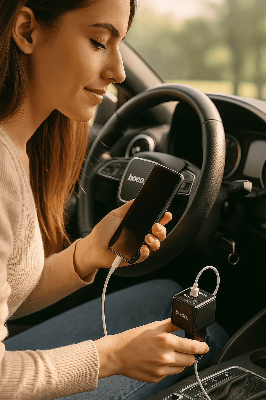 Hoco 4-in-1 Car Charger