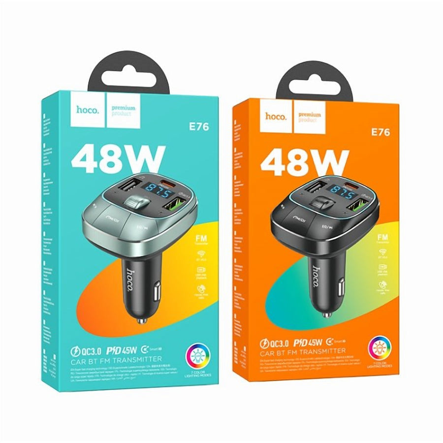 Hoco E76 Bluetooth FM Transmitter & Car Charger