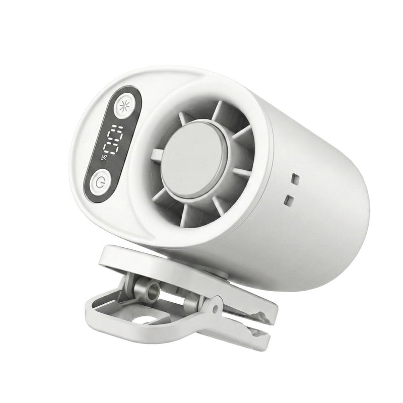 Handheld Waist Mounted Fan with Digital Display