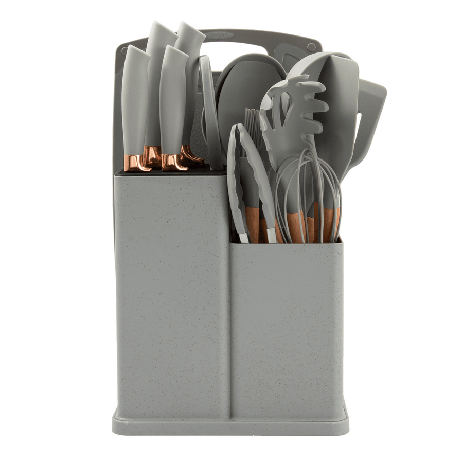 19-Piece Kitchen Utensil & Knife Set with Stand