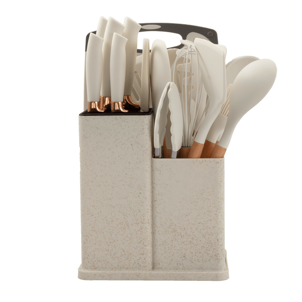 19-Piece Kitchen Utensil & Knife Set with Stand