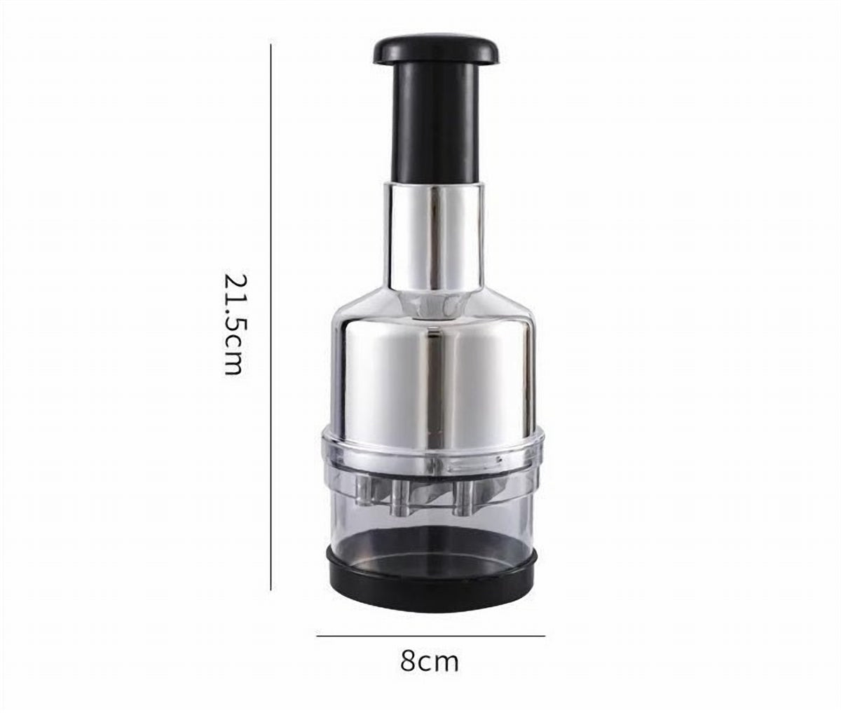 Manual Press Chopper for Onion & Garlic – Stainless Steel