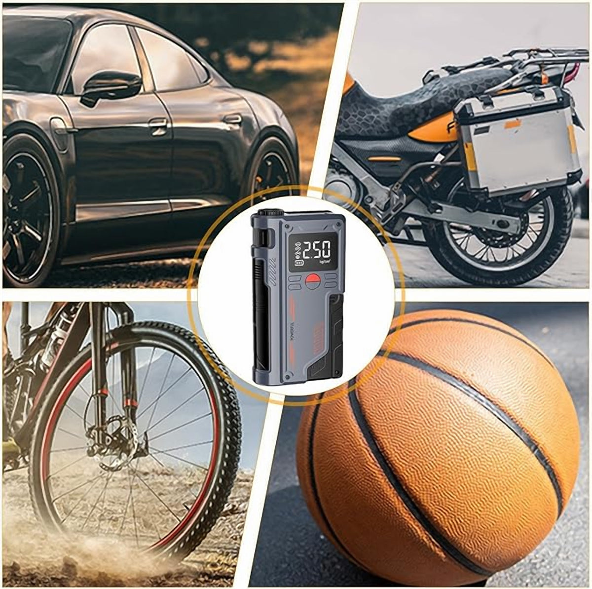 Car Jump Starter with Digital Display & LED Torch