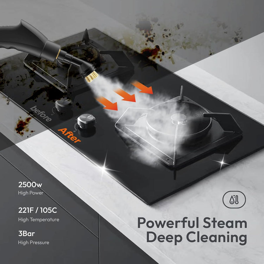 Portable Steam Cleaner – 15-Second Heat-Up, 6 Steam Levels