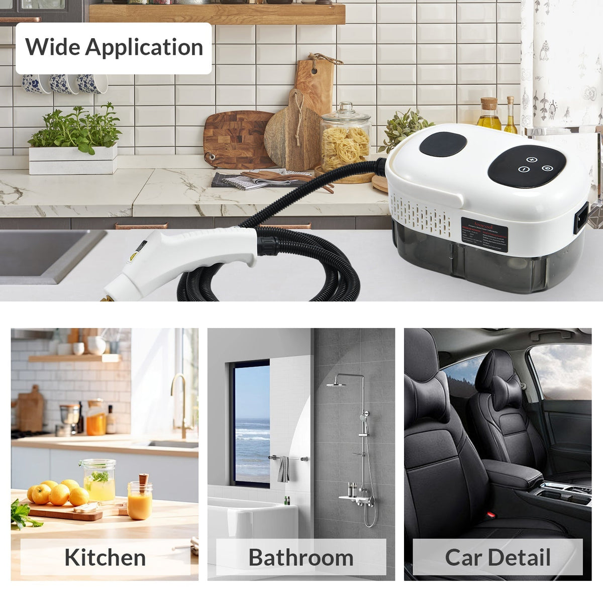 Portable Steam Cleaner – 15-Second Heat-Up, 6 Steam Levels