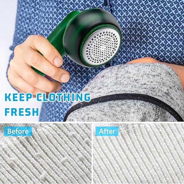 Rechargeable Lint Remover – 6-Blade Fabric Shaver