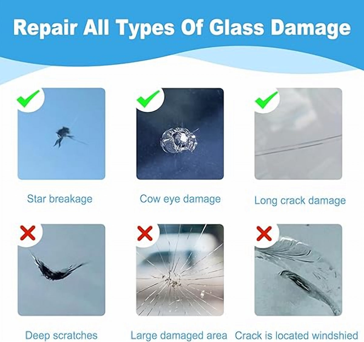 Windshield Crack & Chip Repair Kit