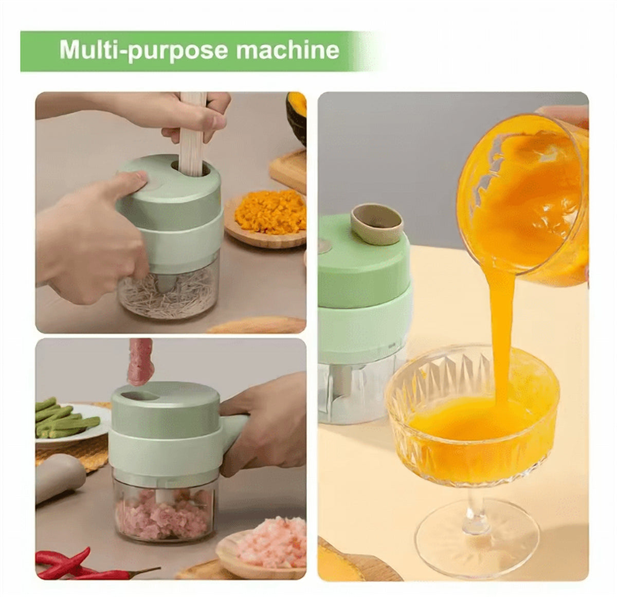 Mini Wireless Garlic & Food Chopper – USB Rechargeable