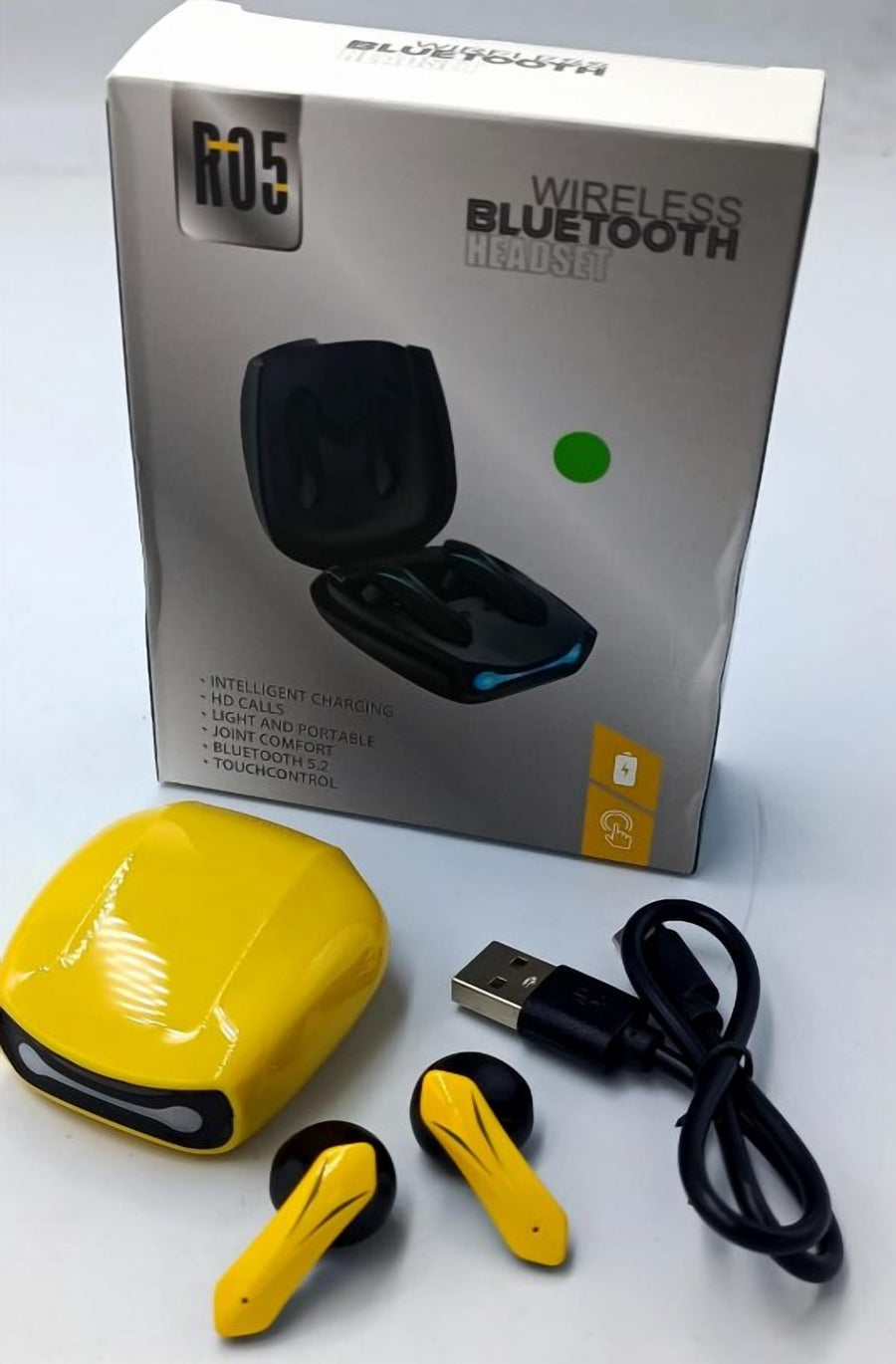 Wireless Gaming Earbuds – Touch Control, LED Case