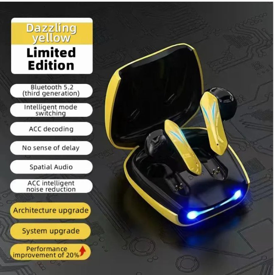 Wireless Gaming Earbuds – Touch Control, LED Case